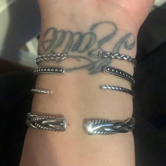 Set of 4 Silver cuffs BRAND NEW - Picture 2 of 3